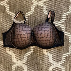 Soma bra stunning support, Geo lace full coverage bra, size 44D